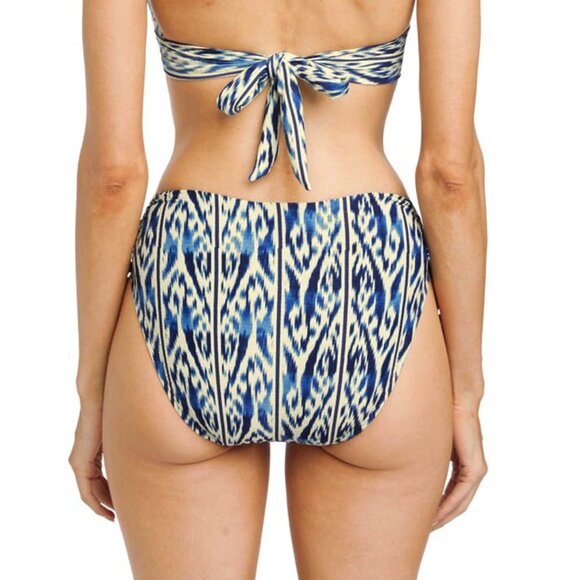 NEW Robin Piccone Aabra High Waist Side Tassel Bikini Bottoms in Lapis Sz. XS - Picture 2 of 3